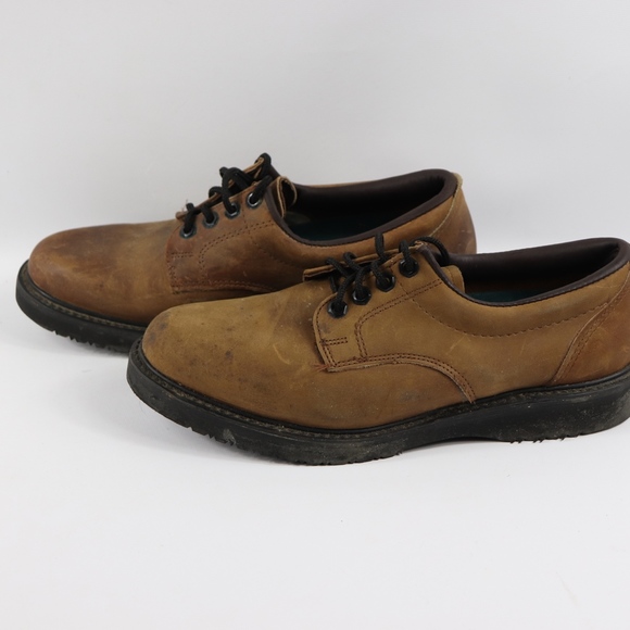 Vtg New Carolina Mens EE Leather Work Shoes Brown main image 5